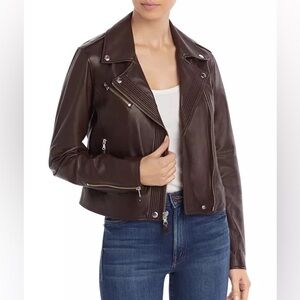 PAIGE Danette Leather Moto Jacket - XS